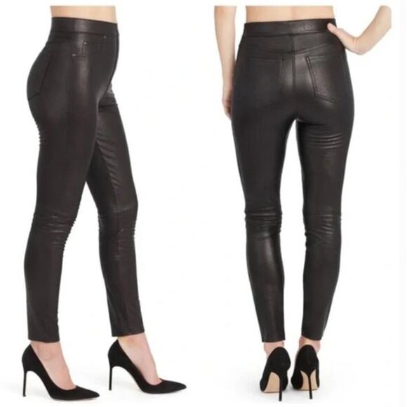 Spanx Women's Leather Like Ankle Skinny Pants - Picture 1 of 7
